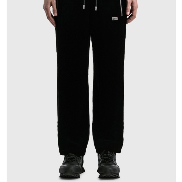 TEAM WANG VELVET STRAIGHT PANTS